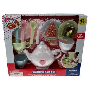 Talking Tea Pot Set Play Right Lights up Makes Noise Sounds Cups Teapot Toys New